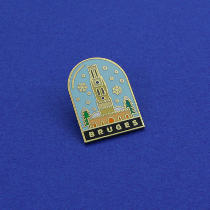 Hard enamel cities pin - Bruges