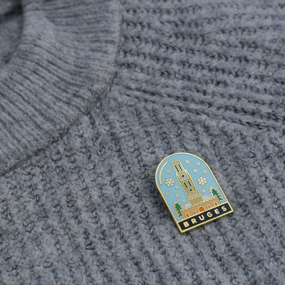 Hard enamel cities pin - Bruges