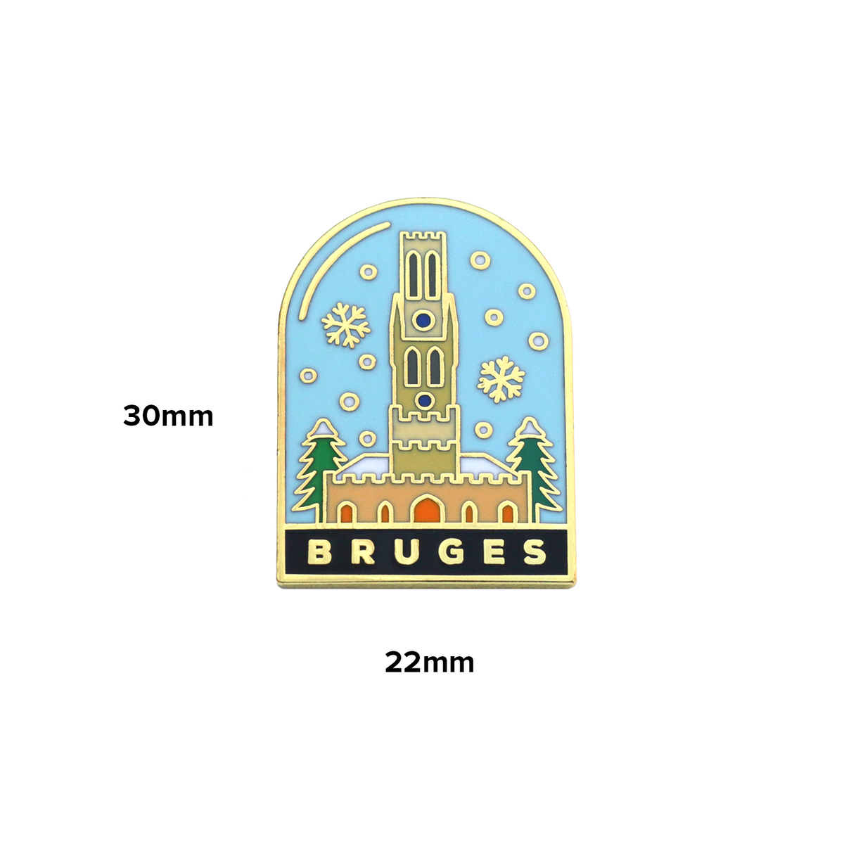Hard enamel cities pin - Bruges