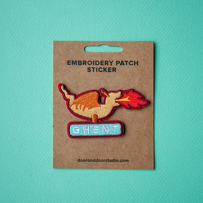 Embroidery patch sticker – Belfry dragon Ghent