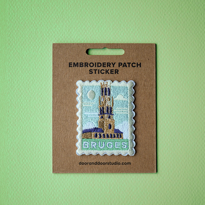 Embroidery patch sticker – Belfry Bruges stamp