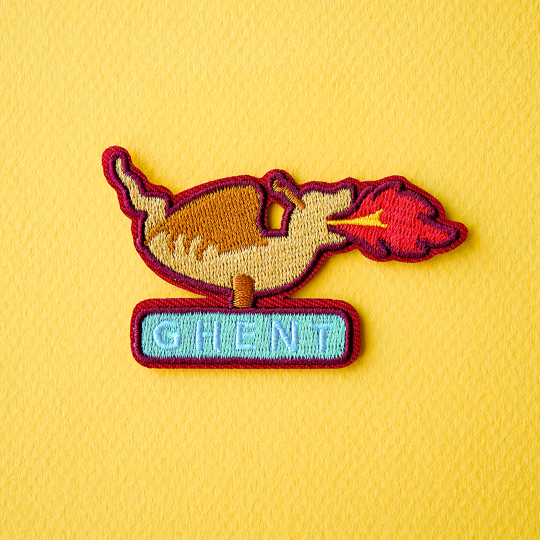 Embroidery patch sticker – Belfry dragon Ghent