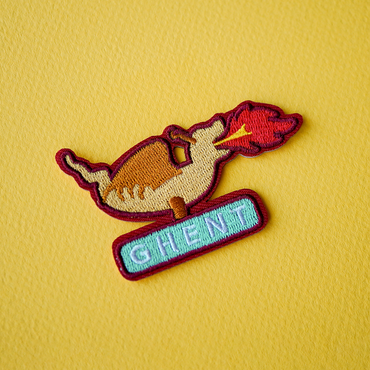 Embroidery patch sticker – Belfry dragon Ghent