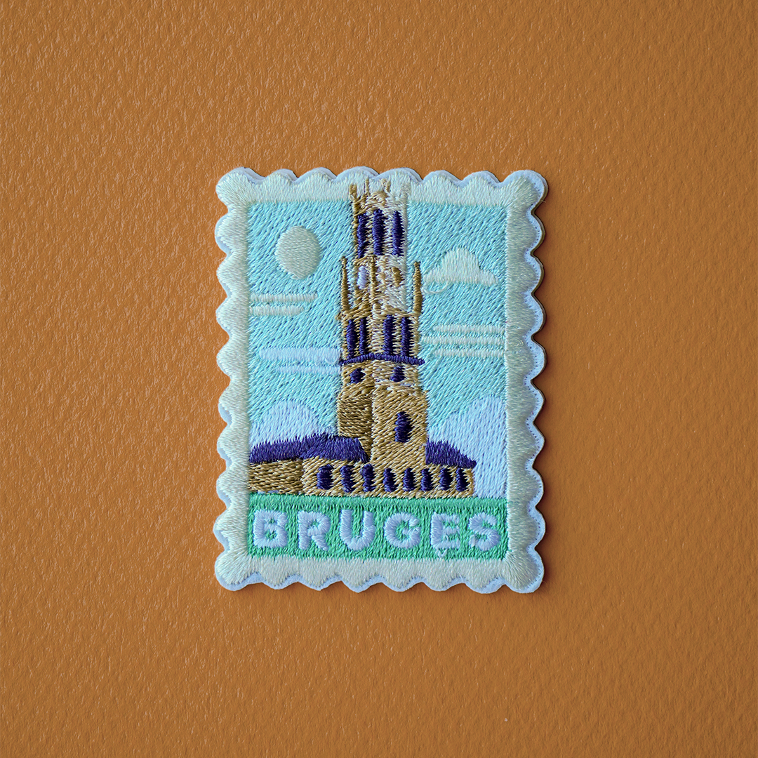 Embroidery patch sticker – Belfry Bruges stamp