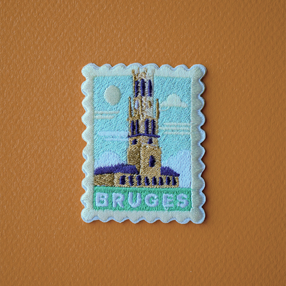 Embroidery patch sticker – Belfry Bruges stamp