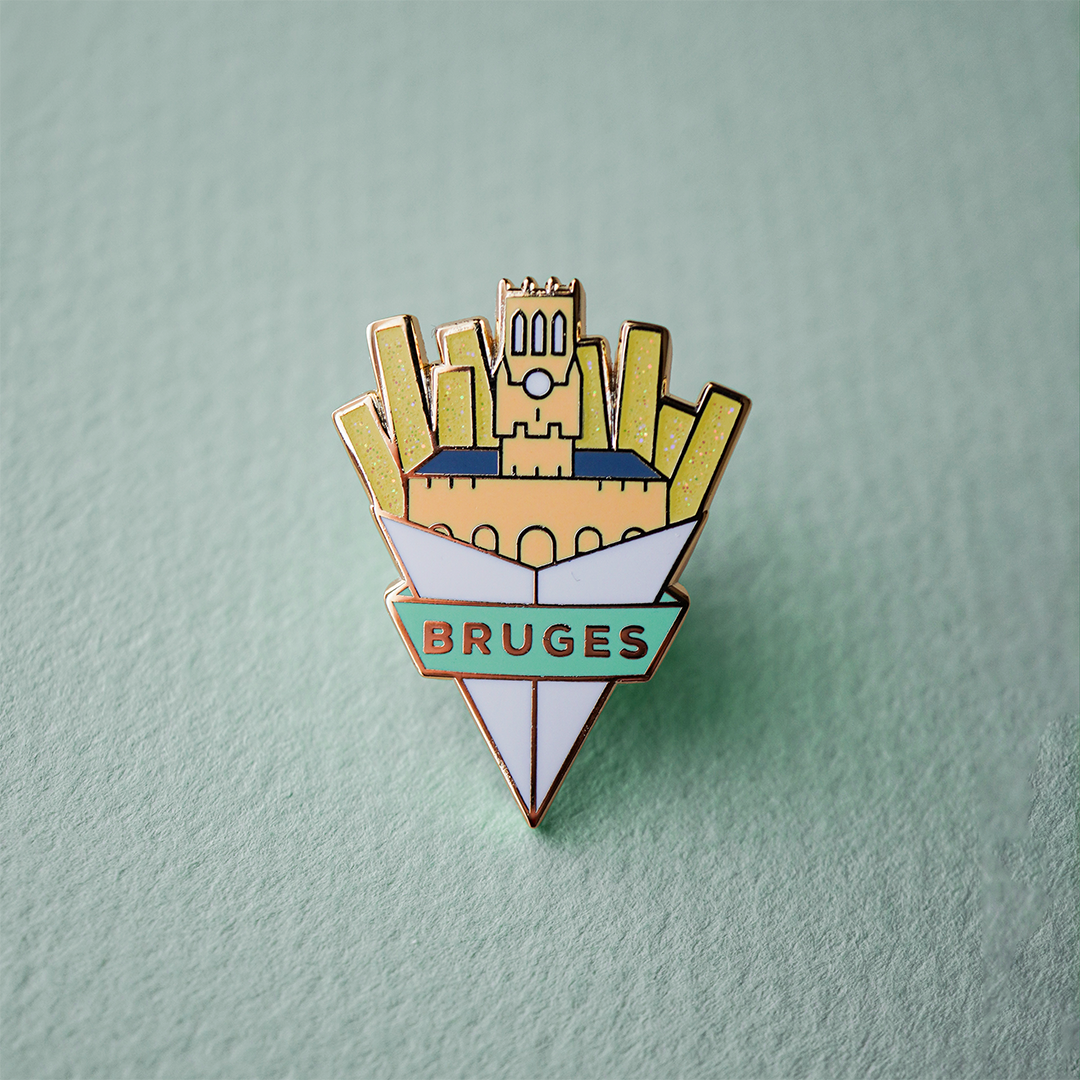 Hard Enamel Bruges Fries Pin
