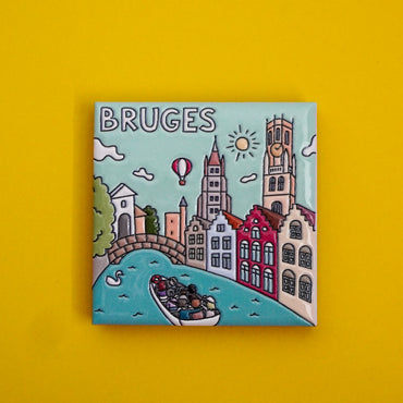 Ceramic magnet - Icons of Bruges