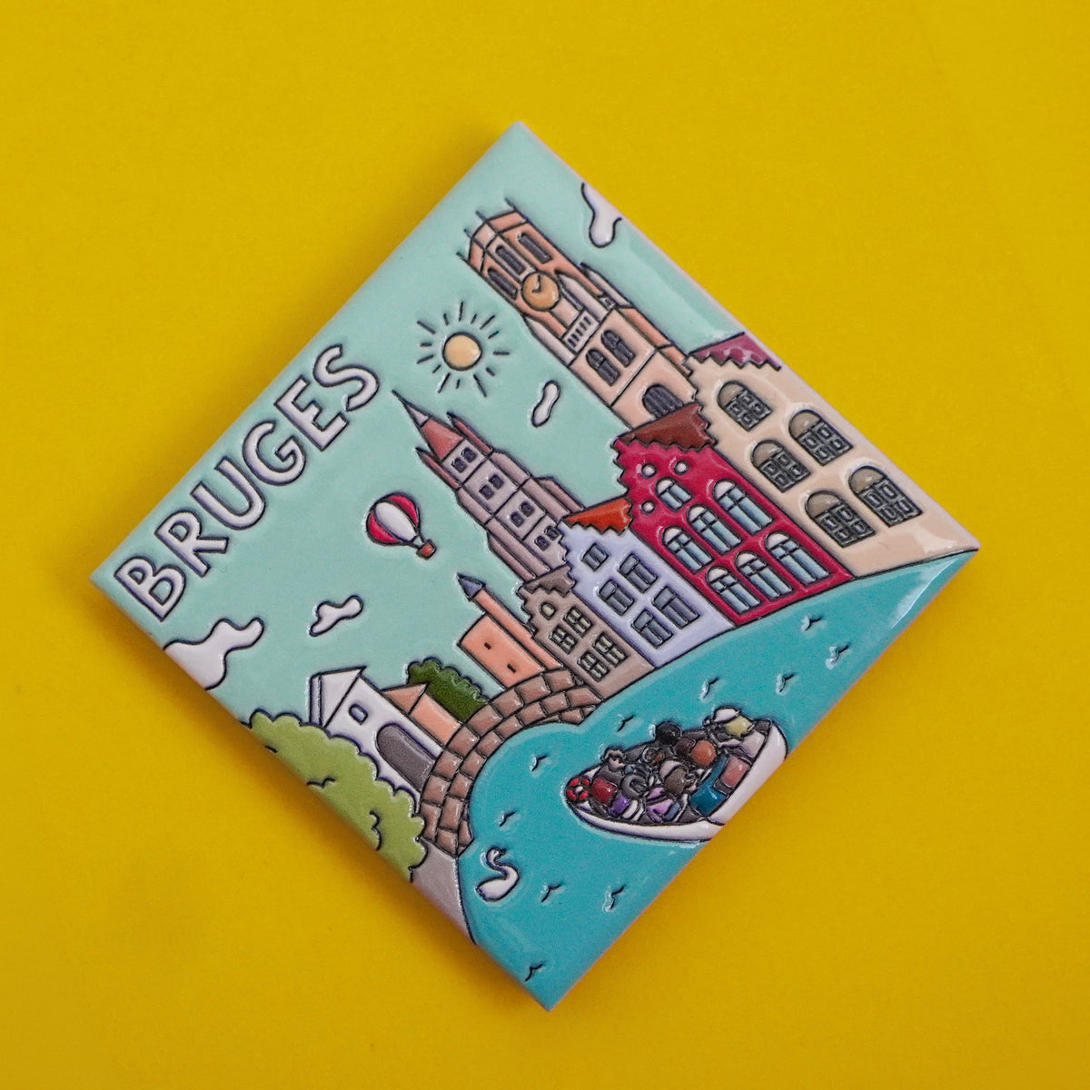 Ceramic magnet - Icons of Bruges