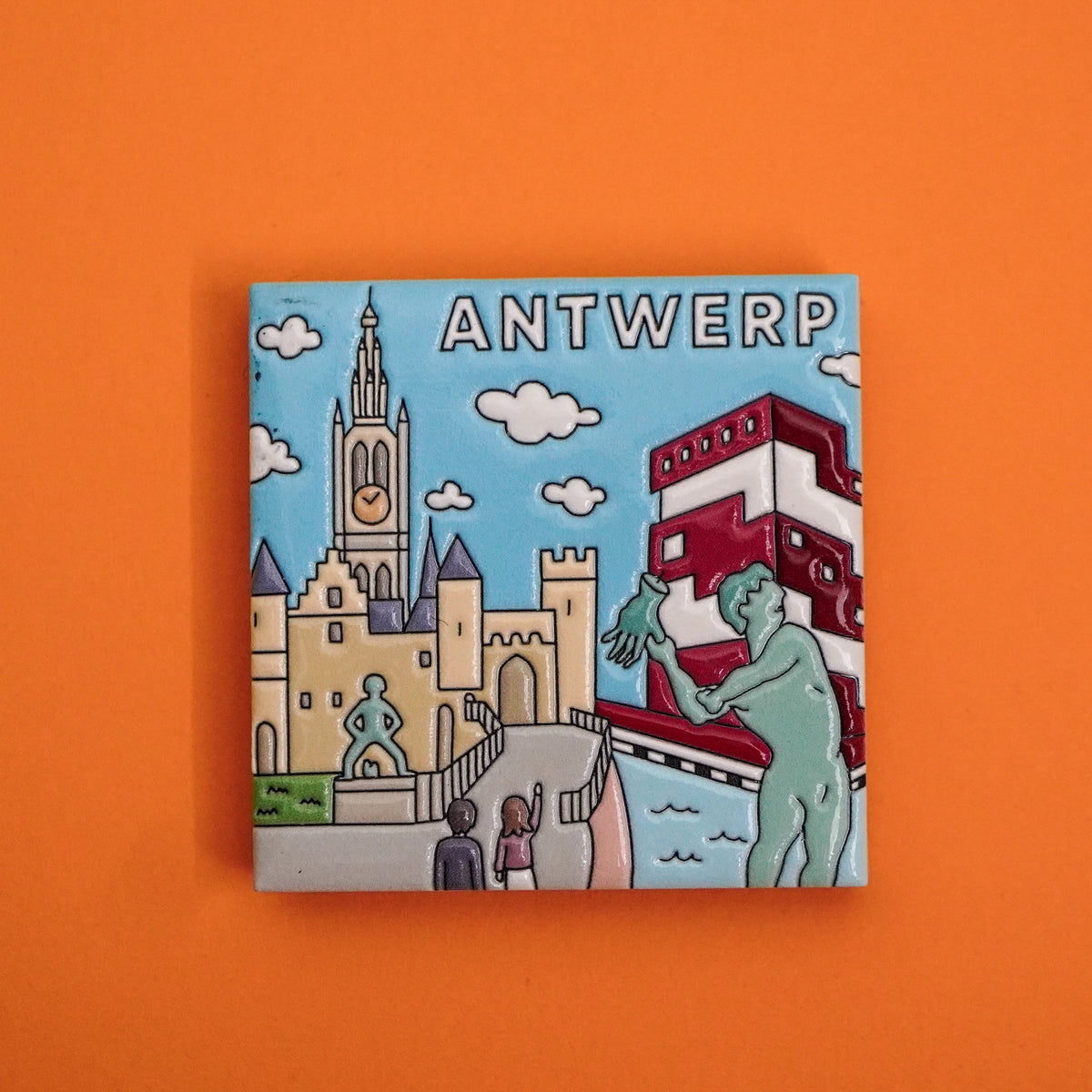 Ceramic magnet - Icons of Antwerp