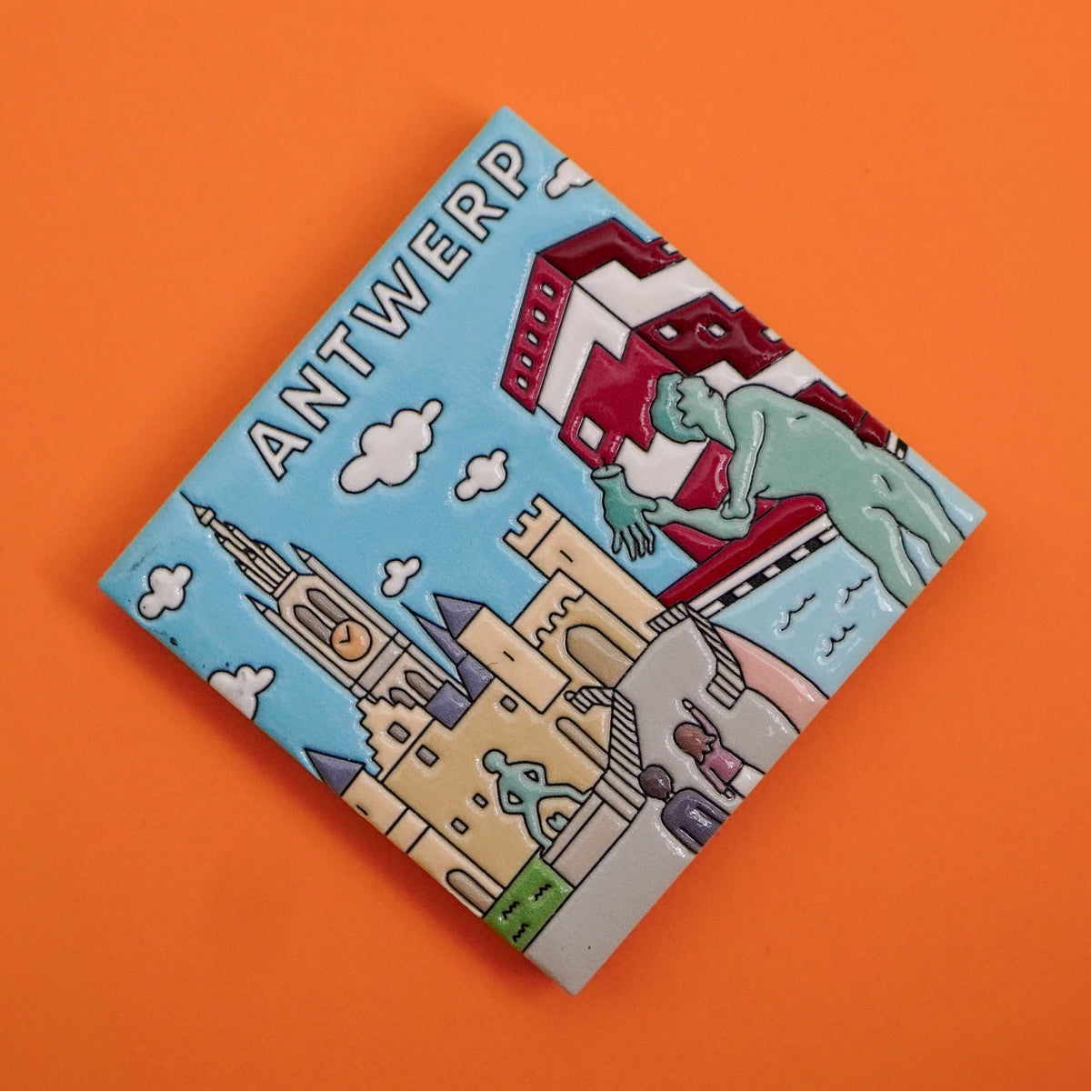 Ceramic magnet - Icons of Antwerp