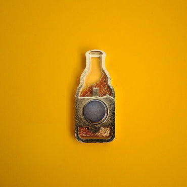 Beer liquid glitter magnet - Bruges