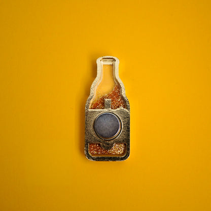 Beer liquid glitter magnet - Bruges
