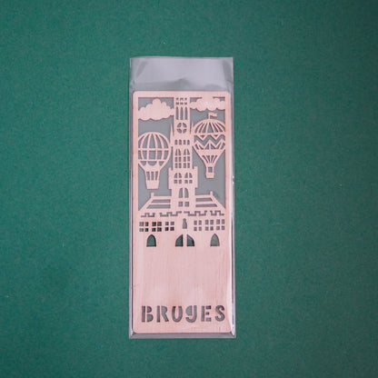 Wooden bookmark - Belfry of Bruges