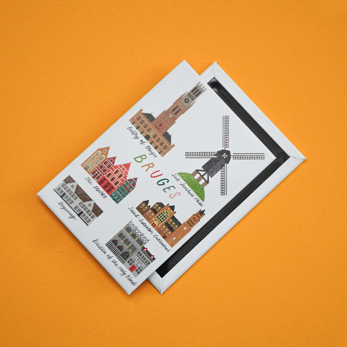 Tin plate magnet – Landmarks of Bruges
