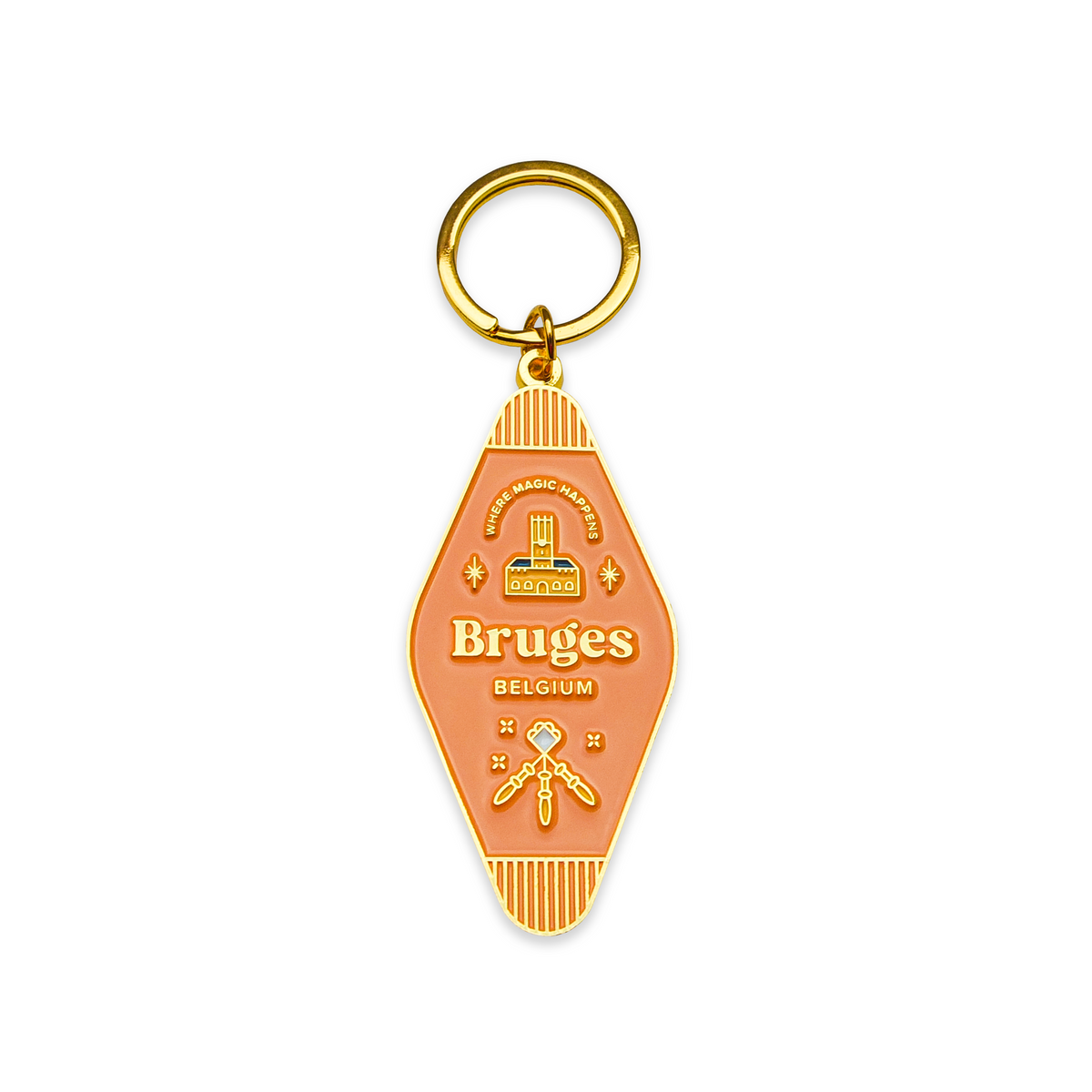 Soft enamel keychain - Bruges