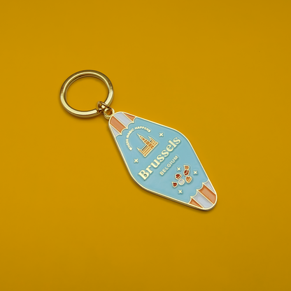 Soft enamel keychain - Brussels