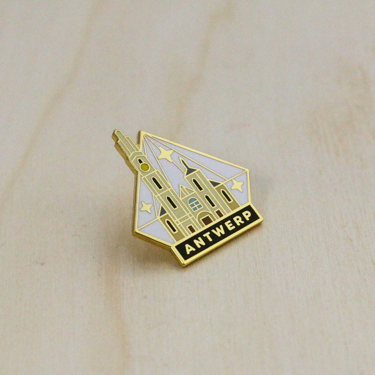 Hard enamel cities pin - Antwerp