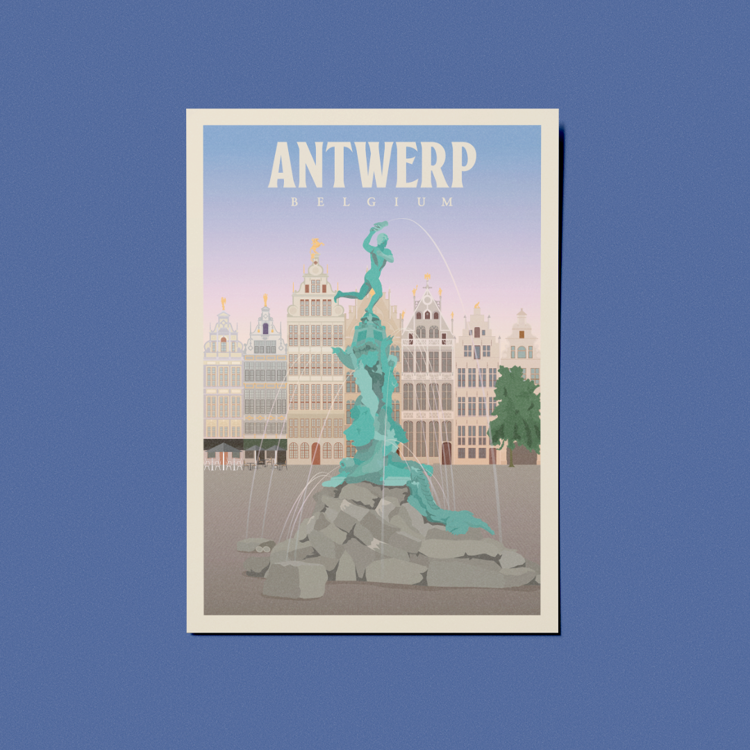 A6 Postcard – Antwerp – Brabo Fountain