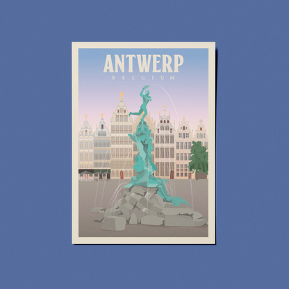 A6 Postcard – Antwerp – Brabo Fountain