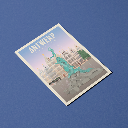 A6 Postcard – Antwerp – Brabo Fountain