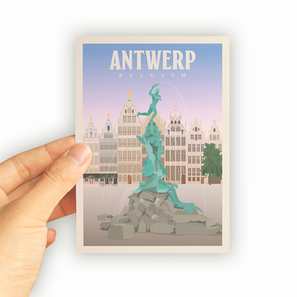 A6 Postcard – Antwerp – Brabo Fountain