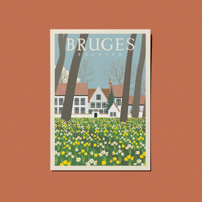 A6 Postcard – Bruges – World Heritage Beguinage