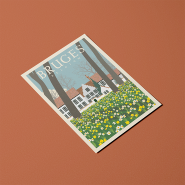 A6 Postcard – Bruges – World Heritage Beguinage
