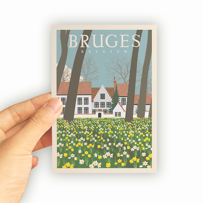 A6 Postcard – Bruges – World Heritage Beguinage
