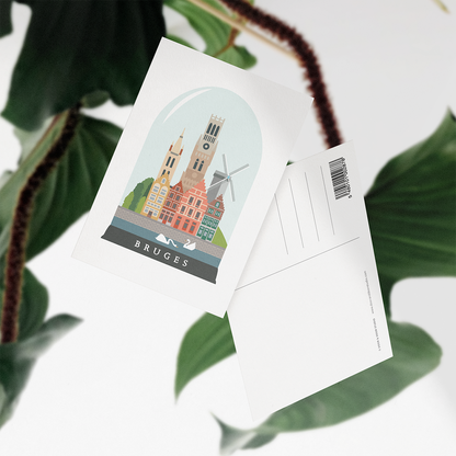 A6 Postcard – Bruges – Bruges in dome