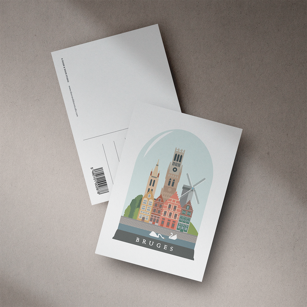 A6 Postcard – Bruges – Bruges in dome