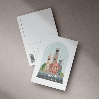A6 Postcard – Bruges – Bruges in dome