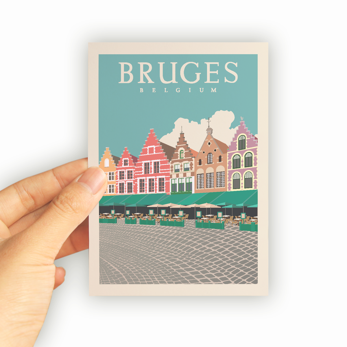 A6 Postcard – Bruges – The Markt