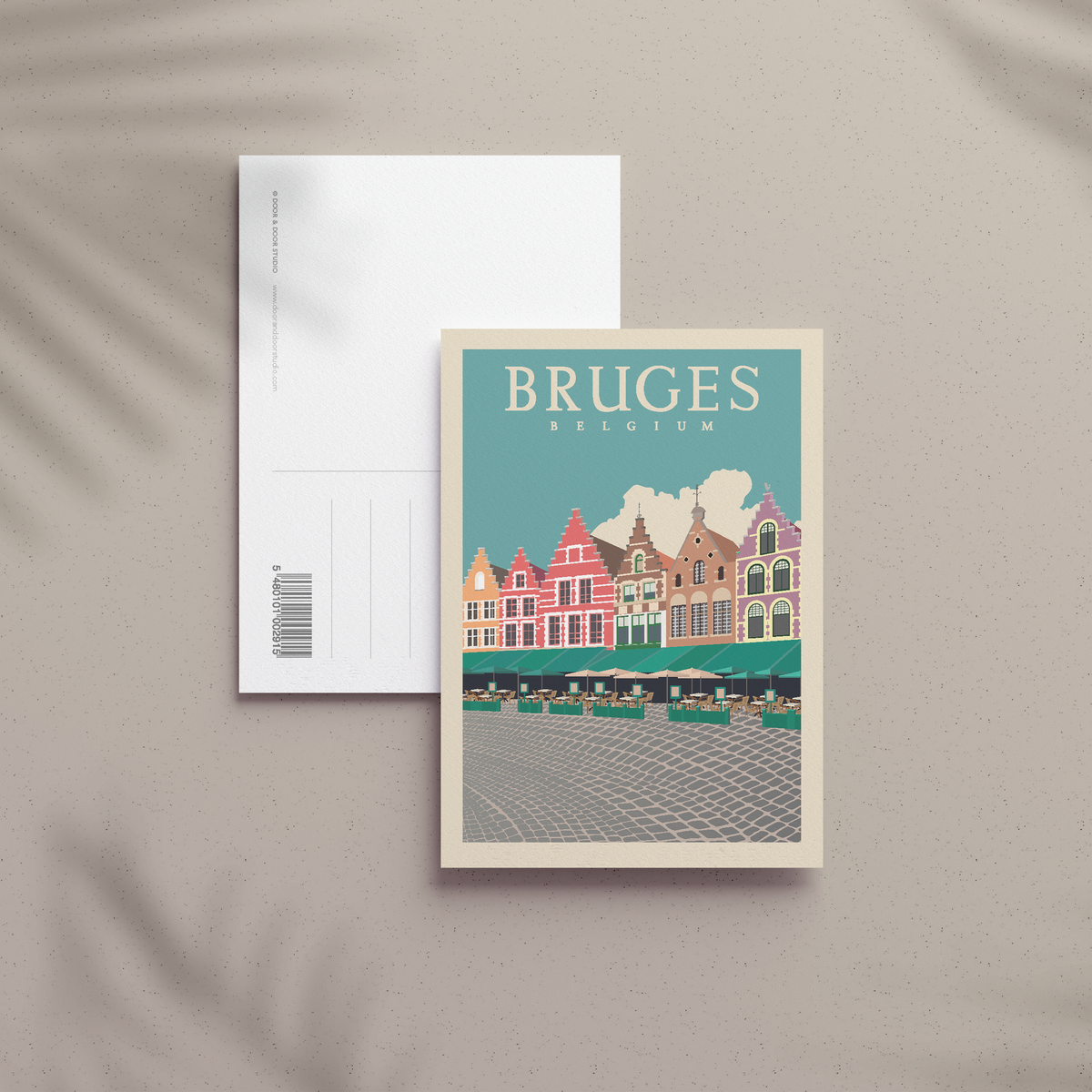 A6 Postcard – Bruges – The Markt