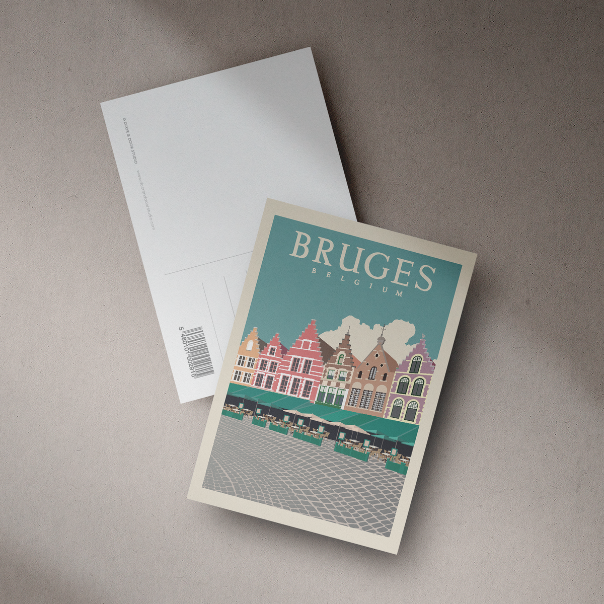 A6 Postcard – Bruges – The Markt
