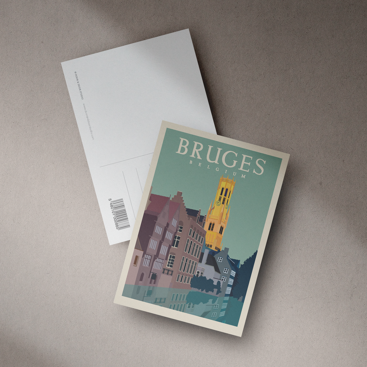 A6 Postcard – Bruges – Rozenhoedkaai