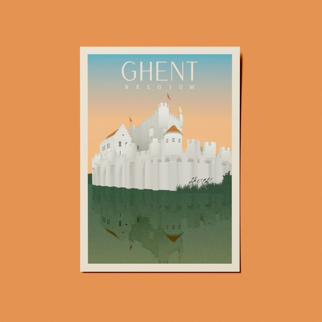 A6 Postcard – Ghent – Gravensteen Castle