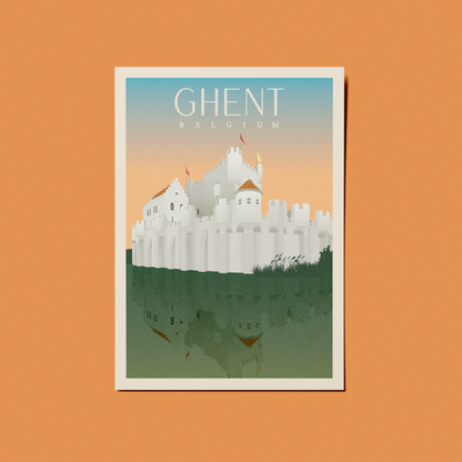 A6 Postcard – Ghent – Gravensteen Castle