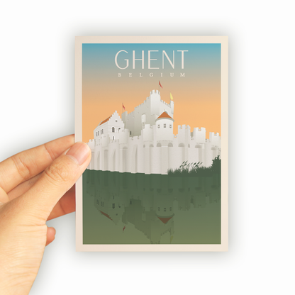 A6 Postcard – Ghent – Gravensteen Castle