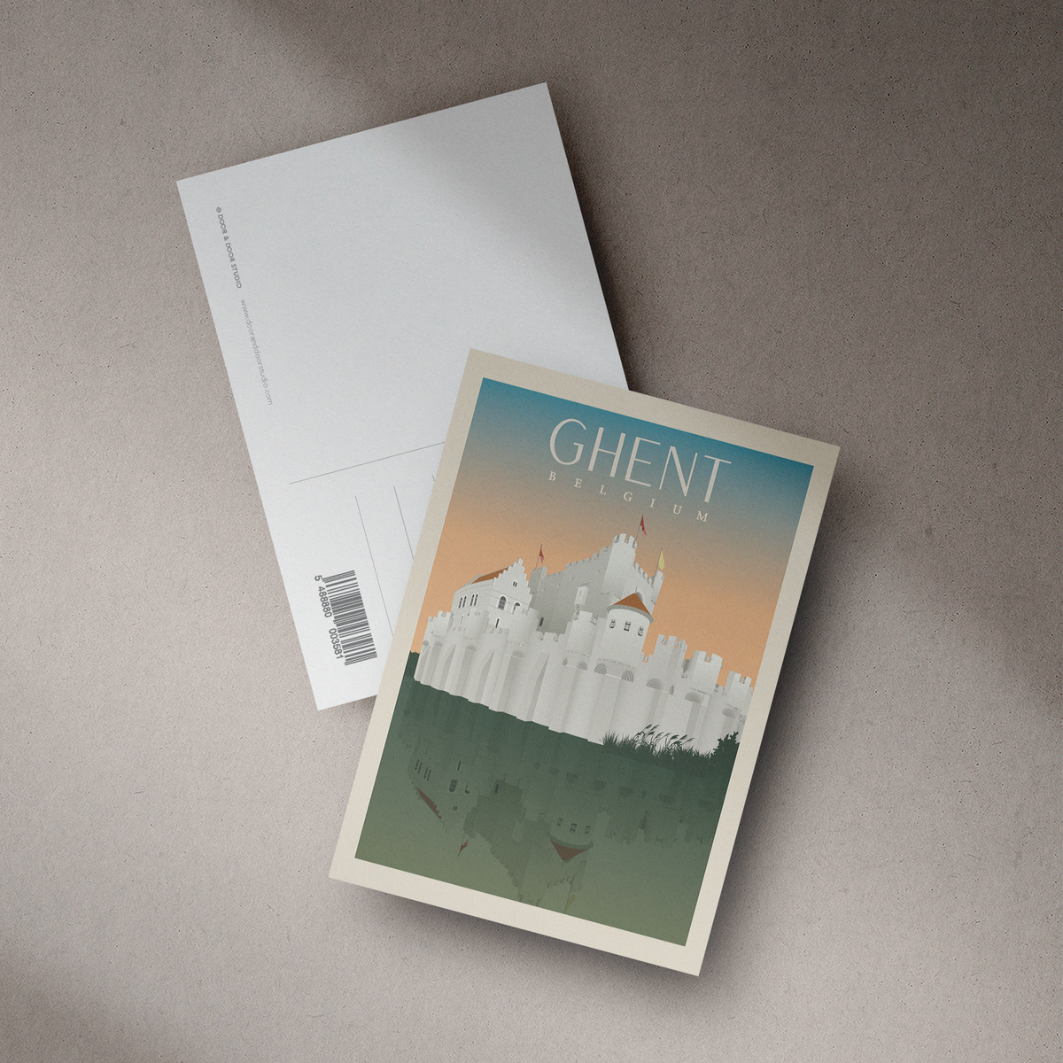 A6 Postcard – Ghent – Gravensteen Castle