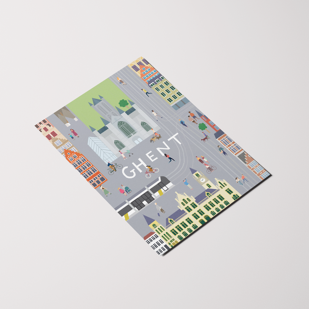 A6 Postcard – Ghent – Korenmarkt