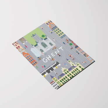 A6 Postcard – Ghent – Korenmarkt