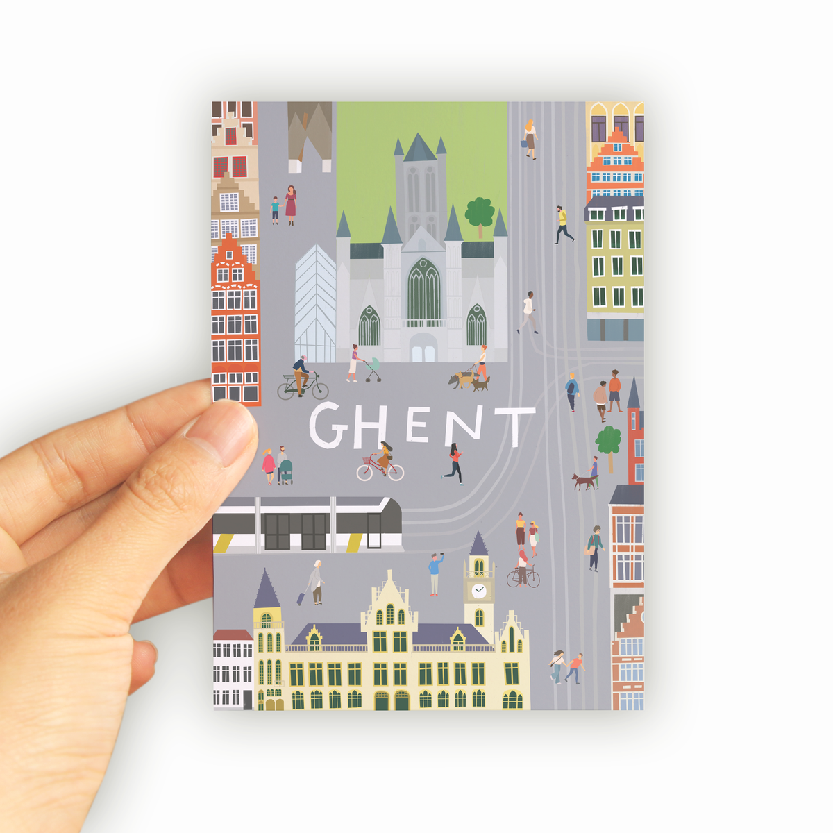 A6 Postcard – Ghent – Korenmarkt