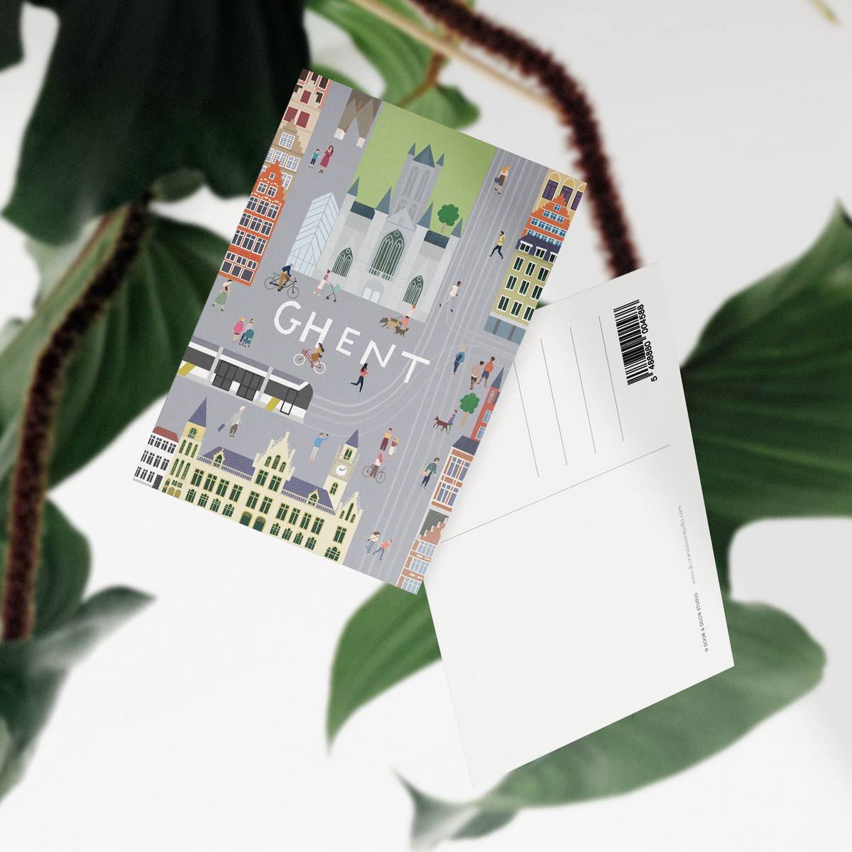 A6 Postcard – Ghent – Korenmarkt