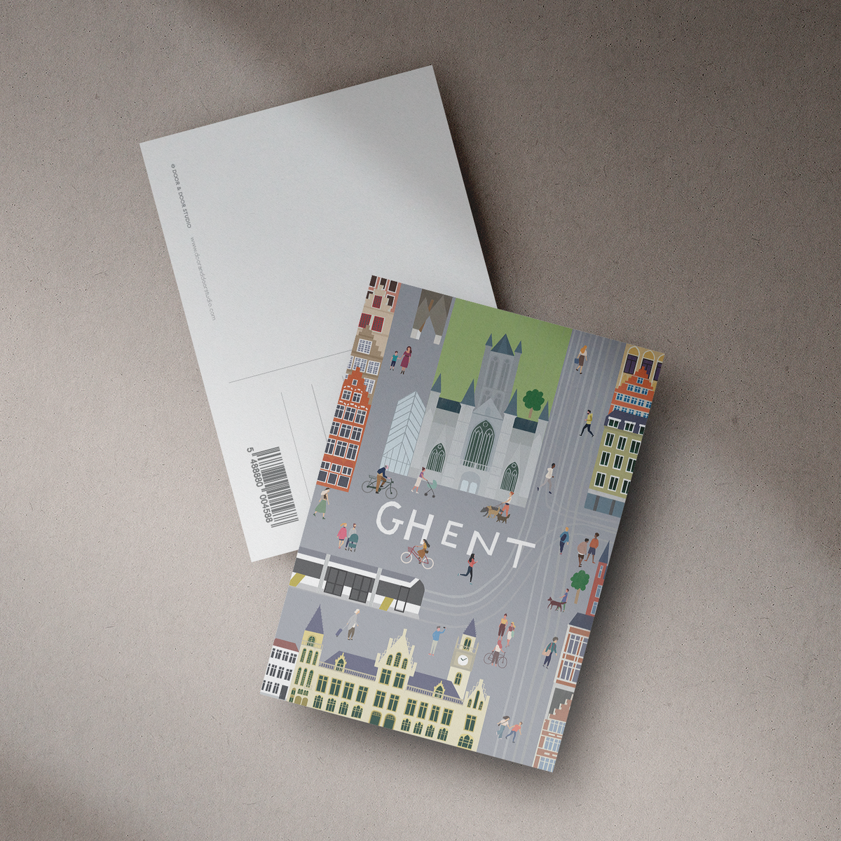 A6 Postcard – Ghent – Korenmarkt