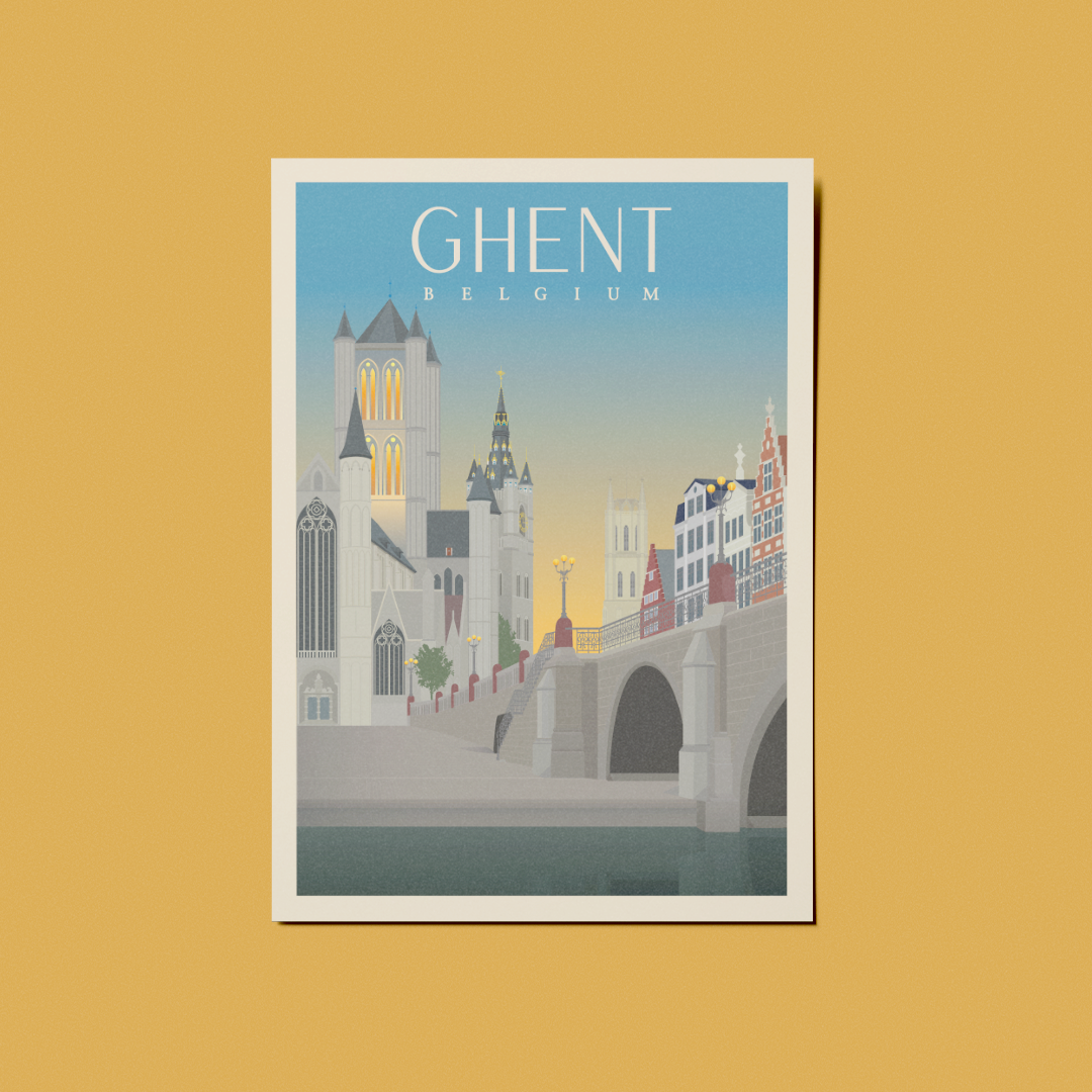 A6 Postcard – Ghent – Three Towers