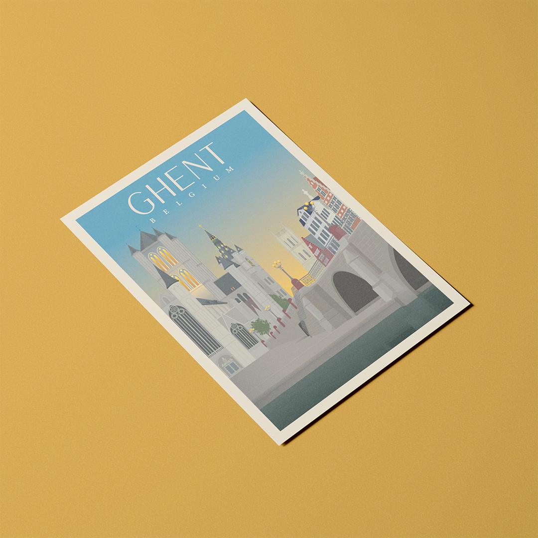 A6 Postcard – Ghent – Three Towers