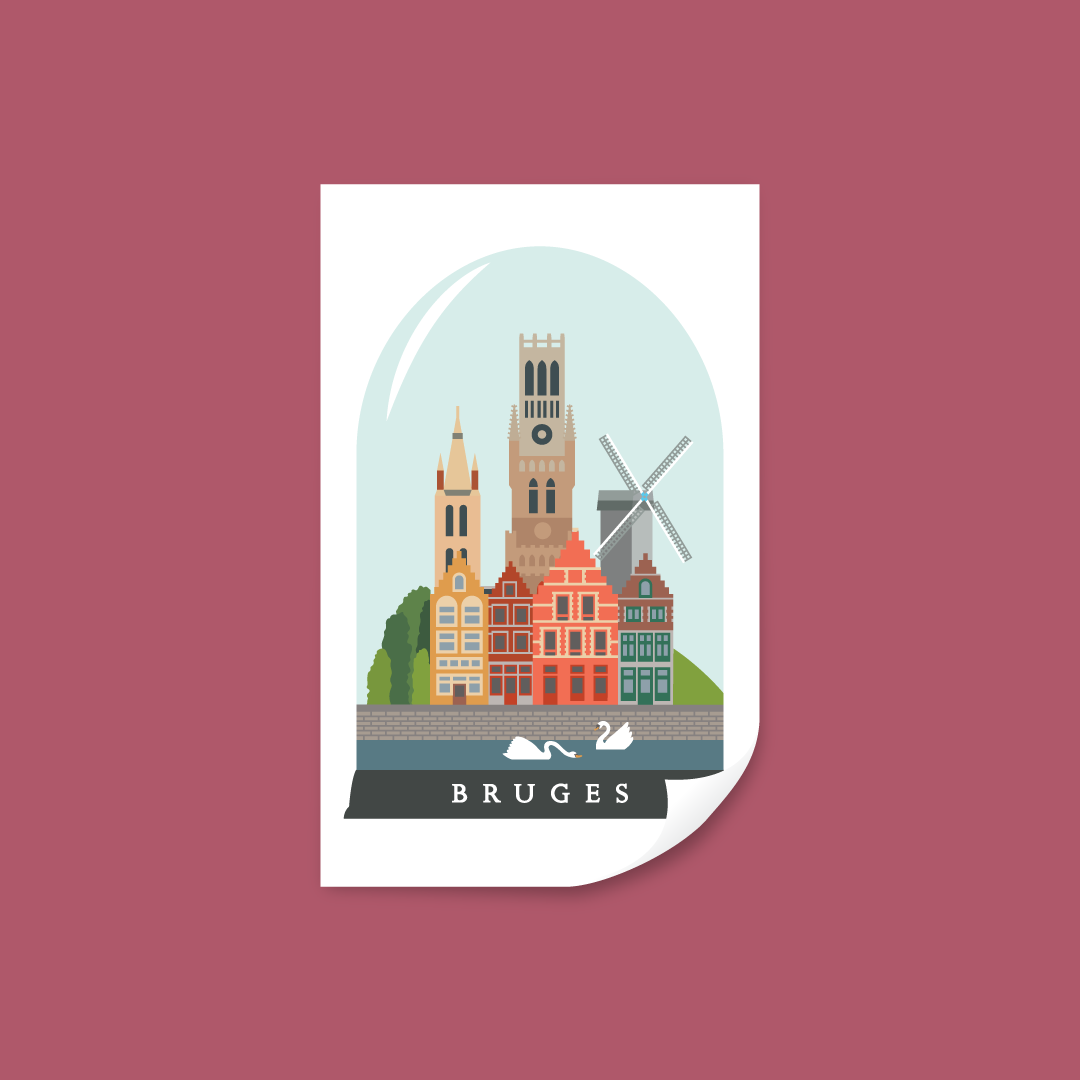 Sticker - Bruges in dome