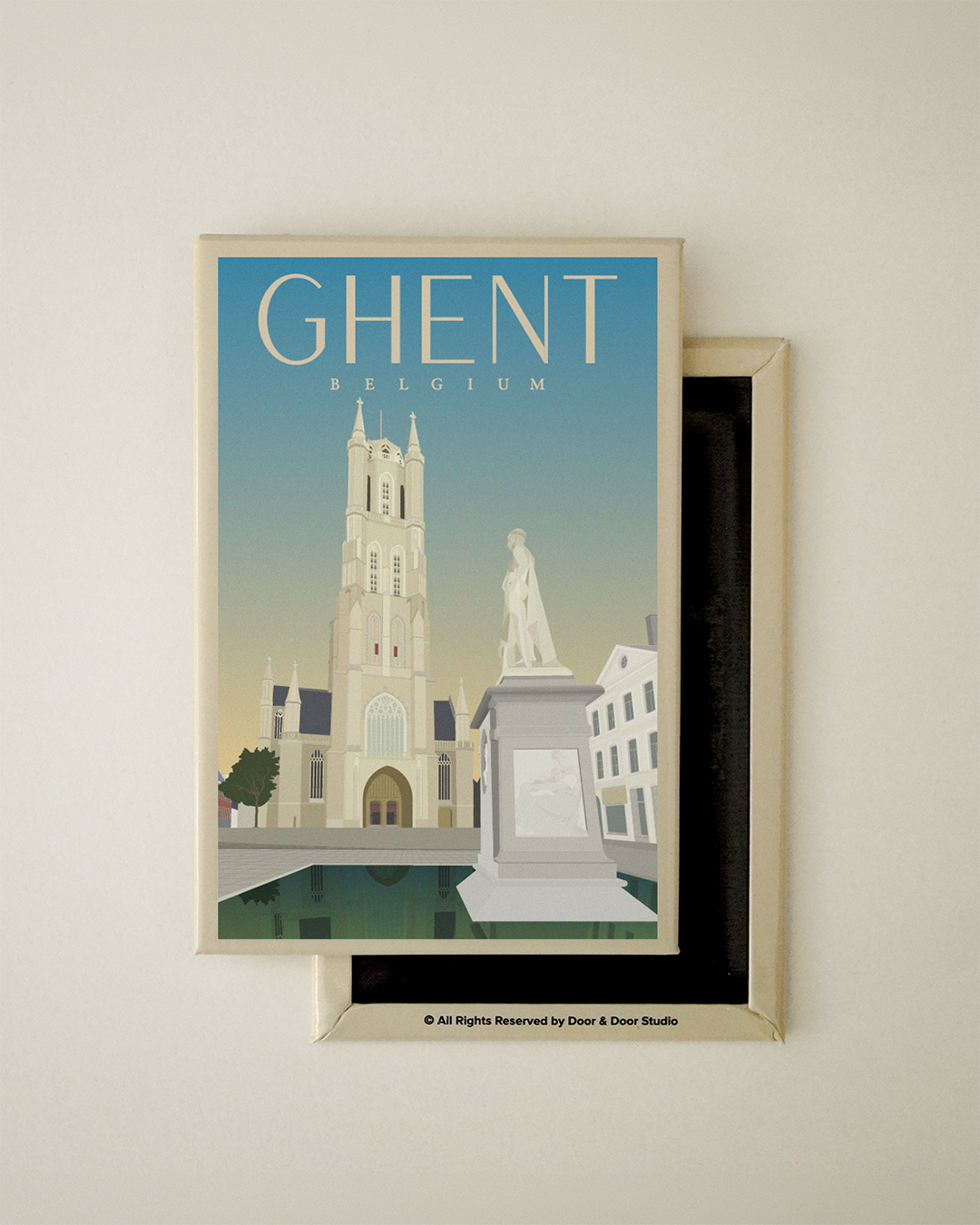 Tin plate magnet - St Bavo